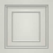 Belgravia Amara Panel Vinyl Textured Wallpaper - Off White/Silver - 10m x 53cm White