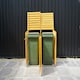 image 4 of Wooden Double Wheelie Bin Storage - Natural