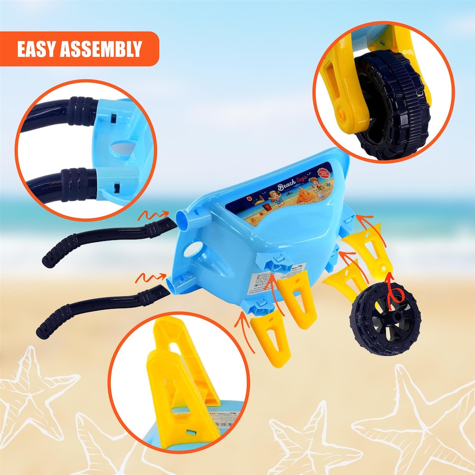 image 1 of The Magic Toy Shop Wheelbarrow Kids Outdoor Garden Sand Water Play Toy Set