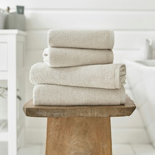 Romeo 100% Cotton Absorbent Soft Bathroom Towels - Hand, Bath, Sheet Cream | Stone | Hand towel