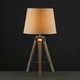 image 2 of ValueLights Clipper Pair of Brown Table Lamp