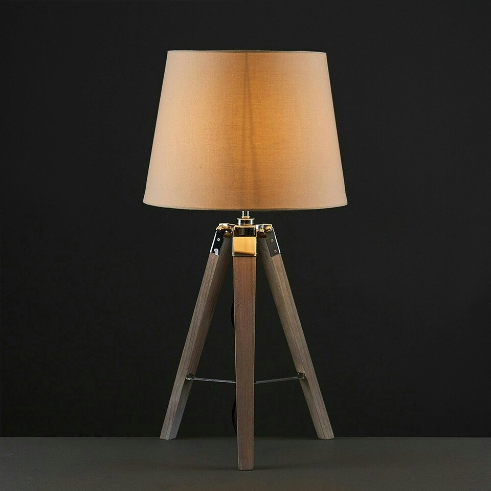 image 1 of ValueLights Clipper Pair of Brown Table Lamp