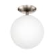 image 2 of EGLO Rondo Opal Glass & Steel Satin Nickel Matt White Ceiling Light