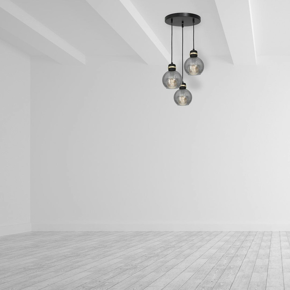image 1 of Milagro Pendant Lamp Omega Black / Gold 3XE27