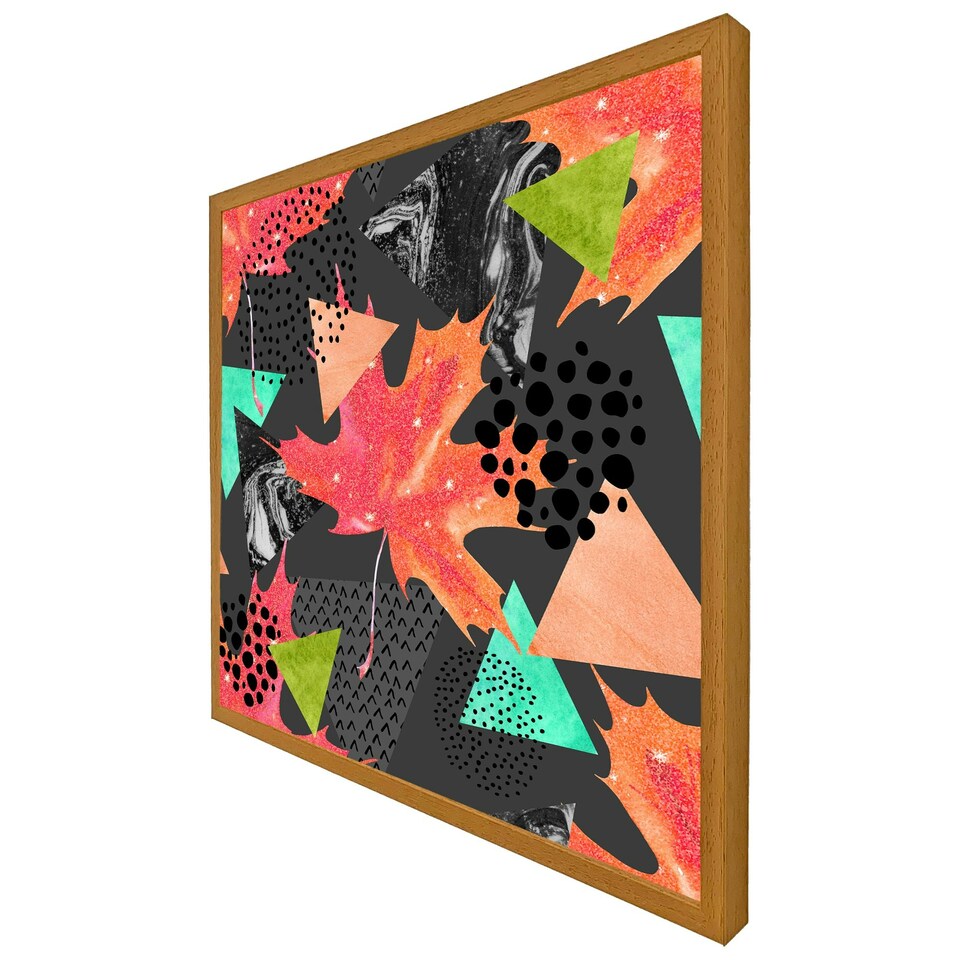 image 1 of Maple leaf geometrics (Picutre Frame) Brown | Oak | XL