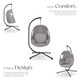 image 3 of Hanging Egg Chair Anika - with frame and extra thick seat cushion | Grey | light grey | One Size | 1