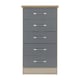 image 6 of Nevada 5 Drawer Narrow Chest White