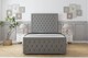 image 1 of Sloomy Monroe Pewter Dumfries Bed Frame With Mattress With 50" Upholstered Headboard 3' Single