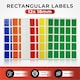 image 2 of Pack of 125 Red 12x18mm Rectangular Labels - Adhesive Stickers