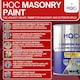 image 4 of HQC Masonry Touch Up Paint - Repairs & Covers Brick, Concrete, Pebbledash & Plaster - Classic Grey - 2.5L