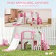 image 8 of AIYAPLAY 7 in 1 Toddler Slide Set, Frog Theme Playset with Basketball Hoop