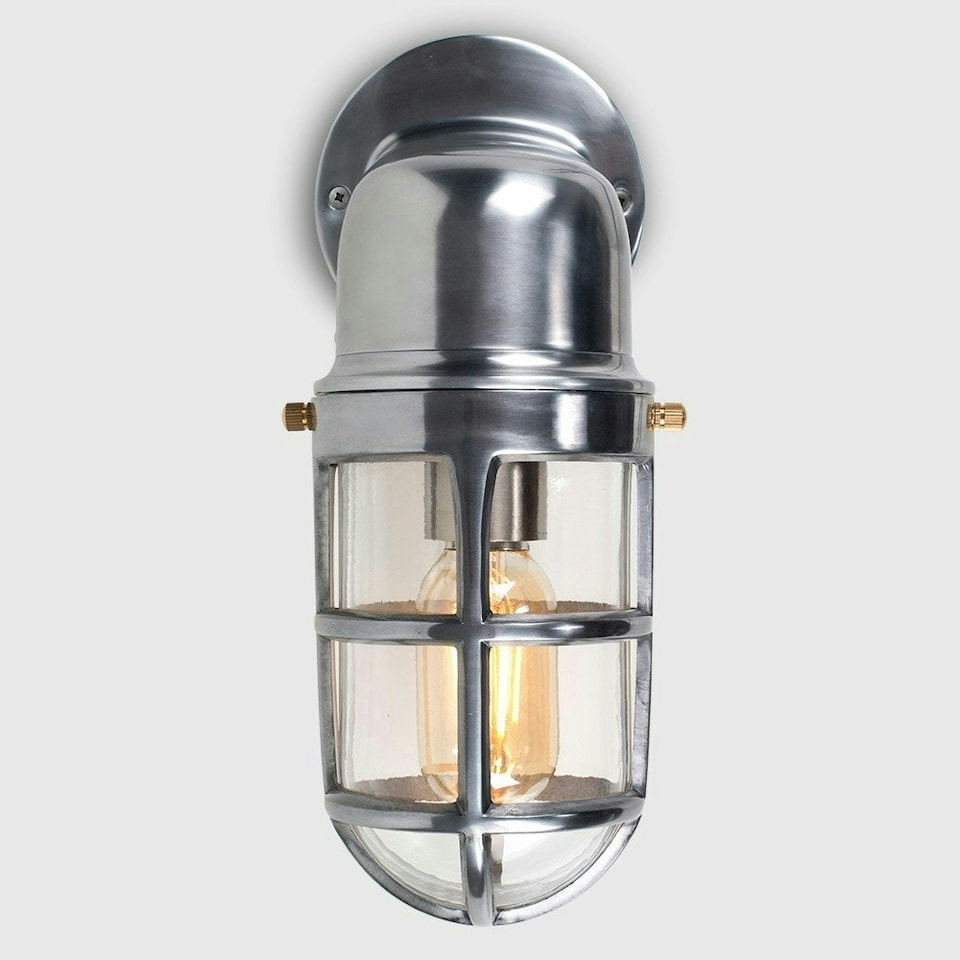 image 1 of ValueLights Silver Nautical Fisherman Metal Outdoor Wall Light
