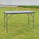 image 4 of 4ft Black Rattan Design Folding Table Outdoor Portable Carry Handle Garden Patio | Black | Black | 4ft table | 1