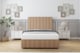 image 2 of Sloomy Langston Latte Dumfries Divan Bed Base 2 Drawers Right Side With 54 Inch Floor Standing Headboard & 12 Inch Matching Footboard | Brown | Latte | Small Double | 1