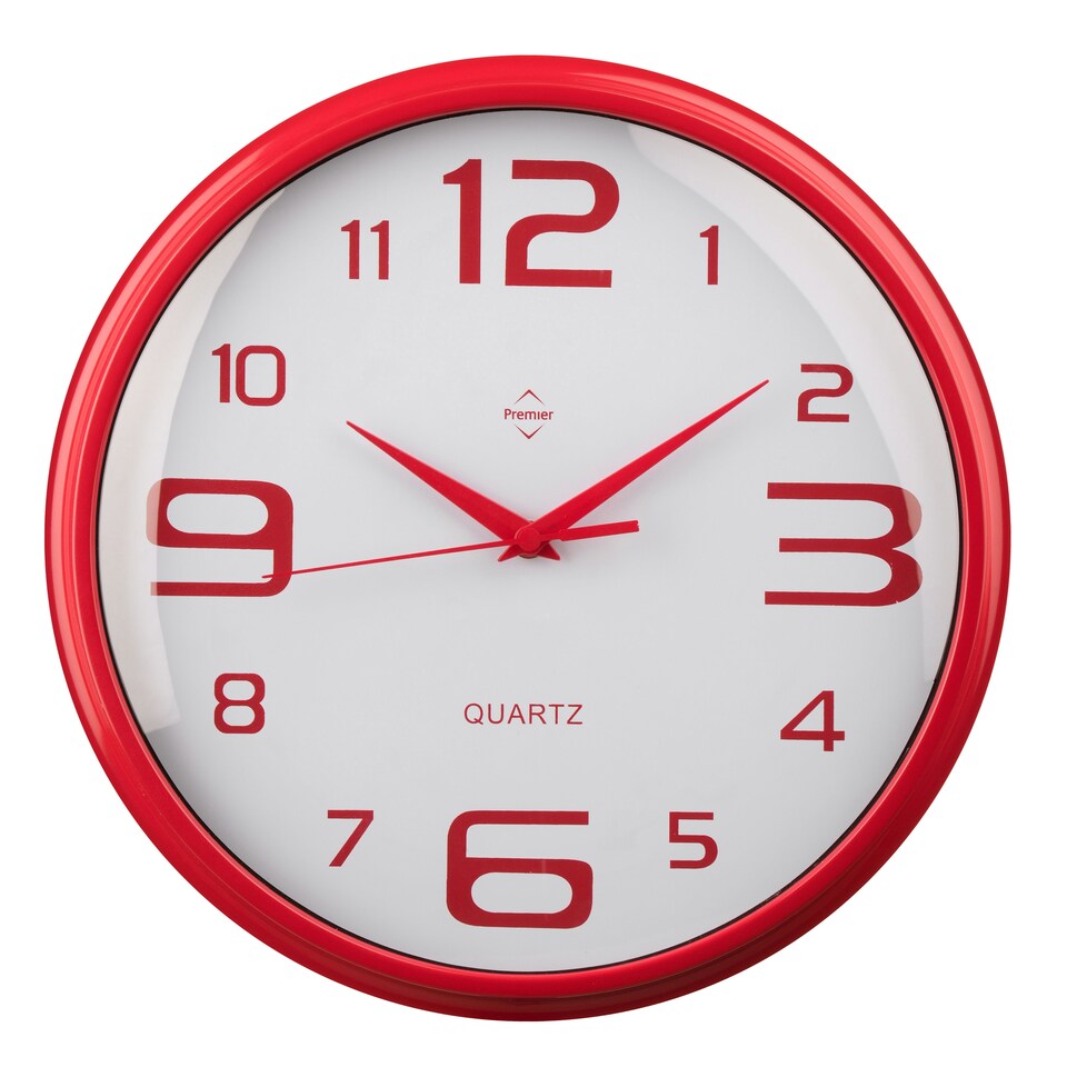image 1 of Maison by Premier Sanga Red Plastic White Face Wall Clock
