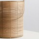 image 5 of Interiors by Premier Hurricane Candle Holder, Eco-Friendly Rattan and Iron Frame Candle Holder, Rustic Design with Sleek Handle Cream