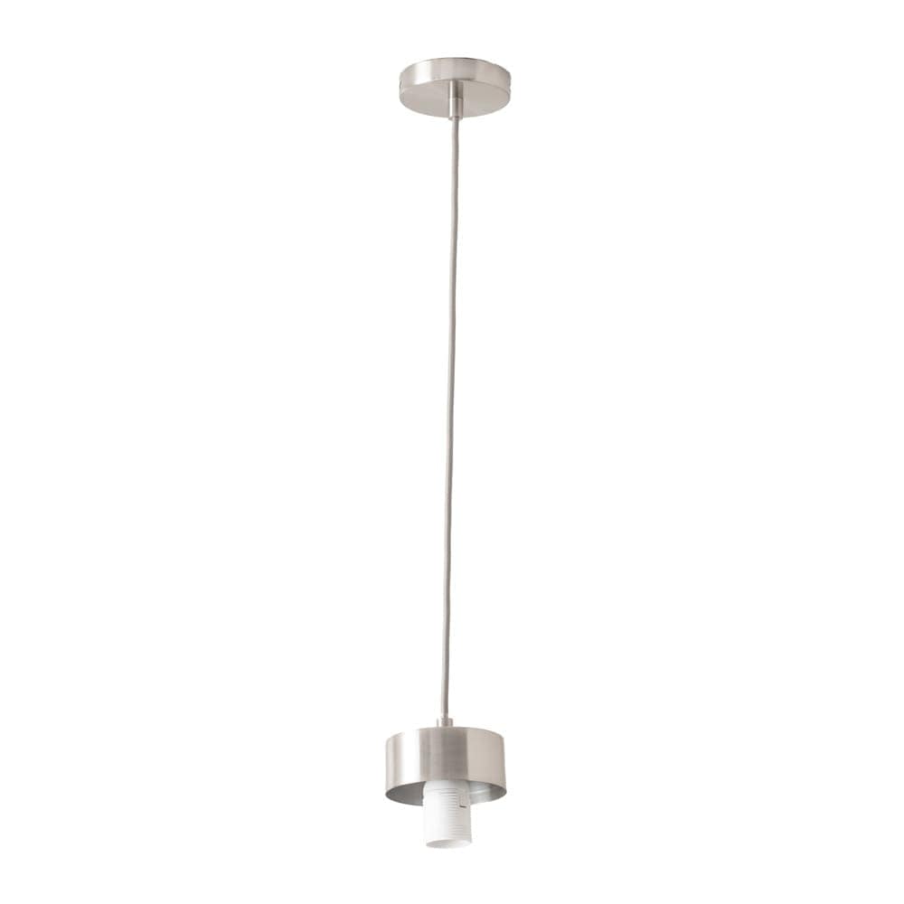 ValueLights Brianna Brushed Chrome or Gold Cap Adjustable Pendant Ceiling Light in Silver