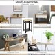 image 5 of HOMCOM Modern Side Table with 2-Tier Shelves End Table for Bedroom Yellow