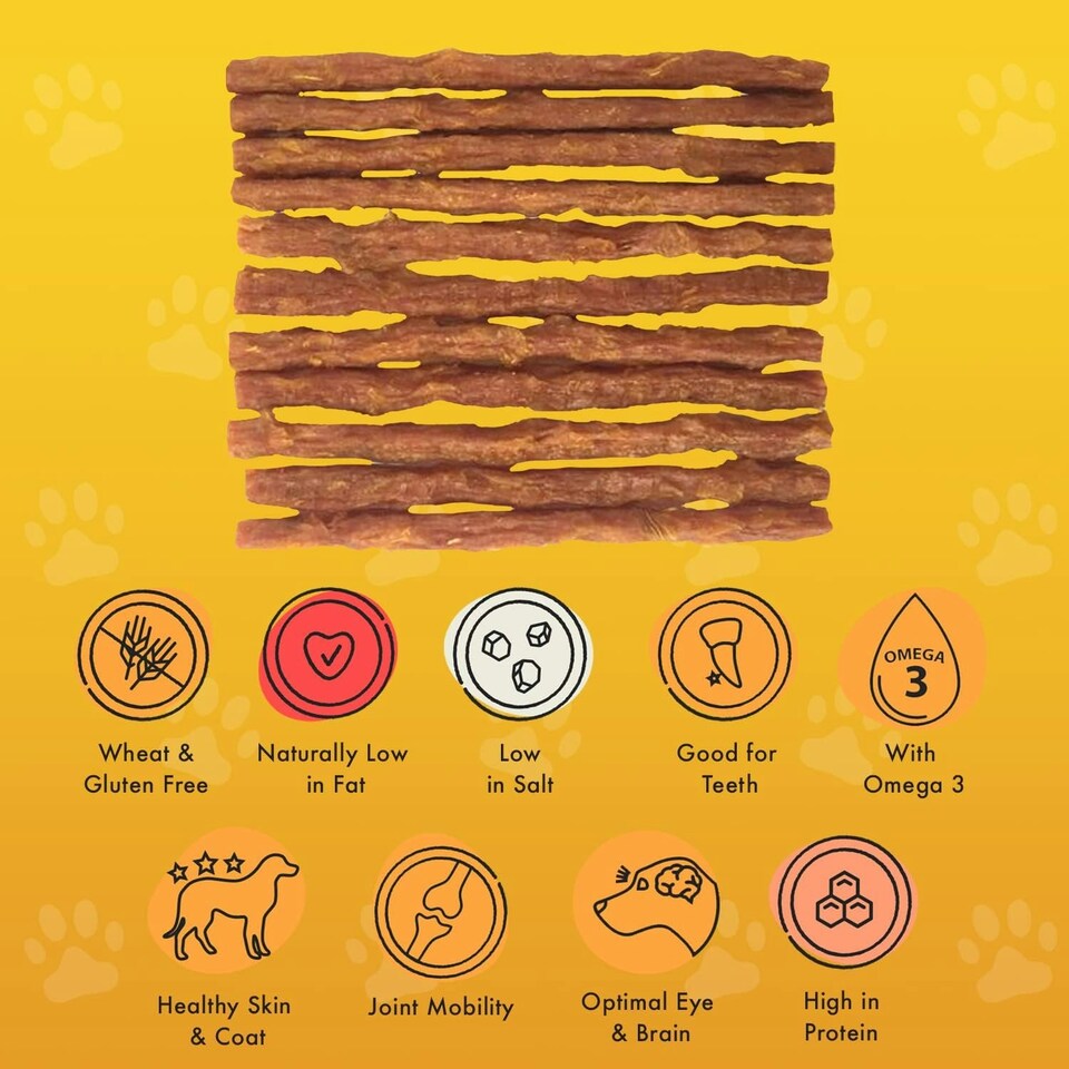 image 1 of Pet Munchies Wild Salmon & Sweet Potato Sticks - 8 x 90g