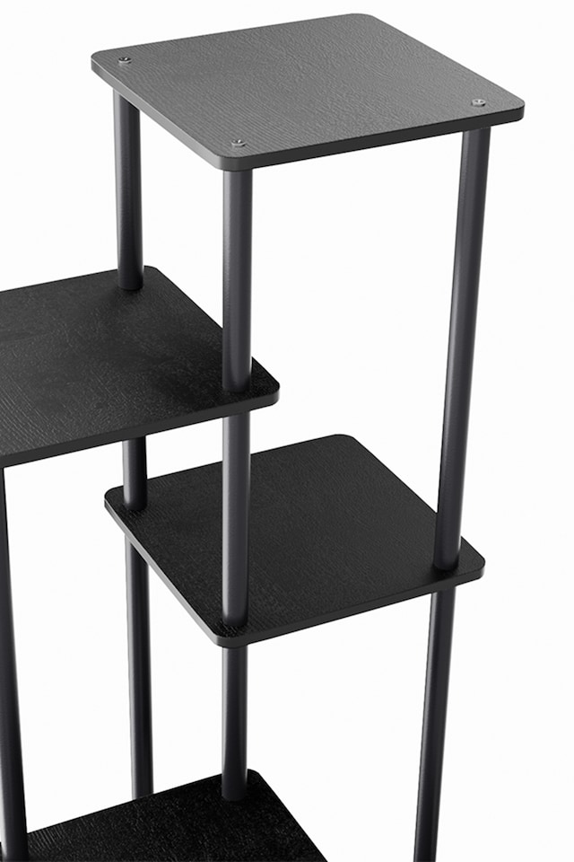 image 1 of Living and Home 6-Tier Modern Plant Stand Shelf Plant Display Rack | Black | 6 Tiers
