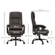 image 3 of Vinsetto PU Leather Massage Office Chair Height Adjustable Brown