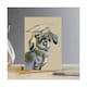 image 2 of Deckled Edge Clever Sausage Greetings Card - Cream/Grey - One Size