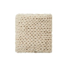 BHS Chunky Cable Knit Throw, Cream