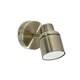 image 4 of ValueLights Benton Antique Brass IP44 Adjustable Wall Light & Bulb Gold