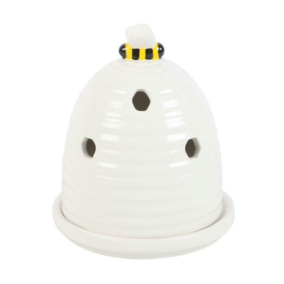image 1 of Something Different Beehive Incense Cone Holder - White - One Size