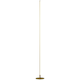 image 6 of Modern Sleek Stick Style LED Standard Floor Lamp in Brush Gold with Foot Dimmer