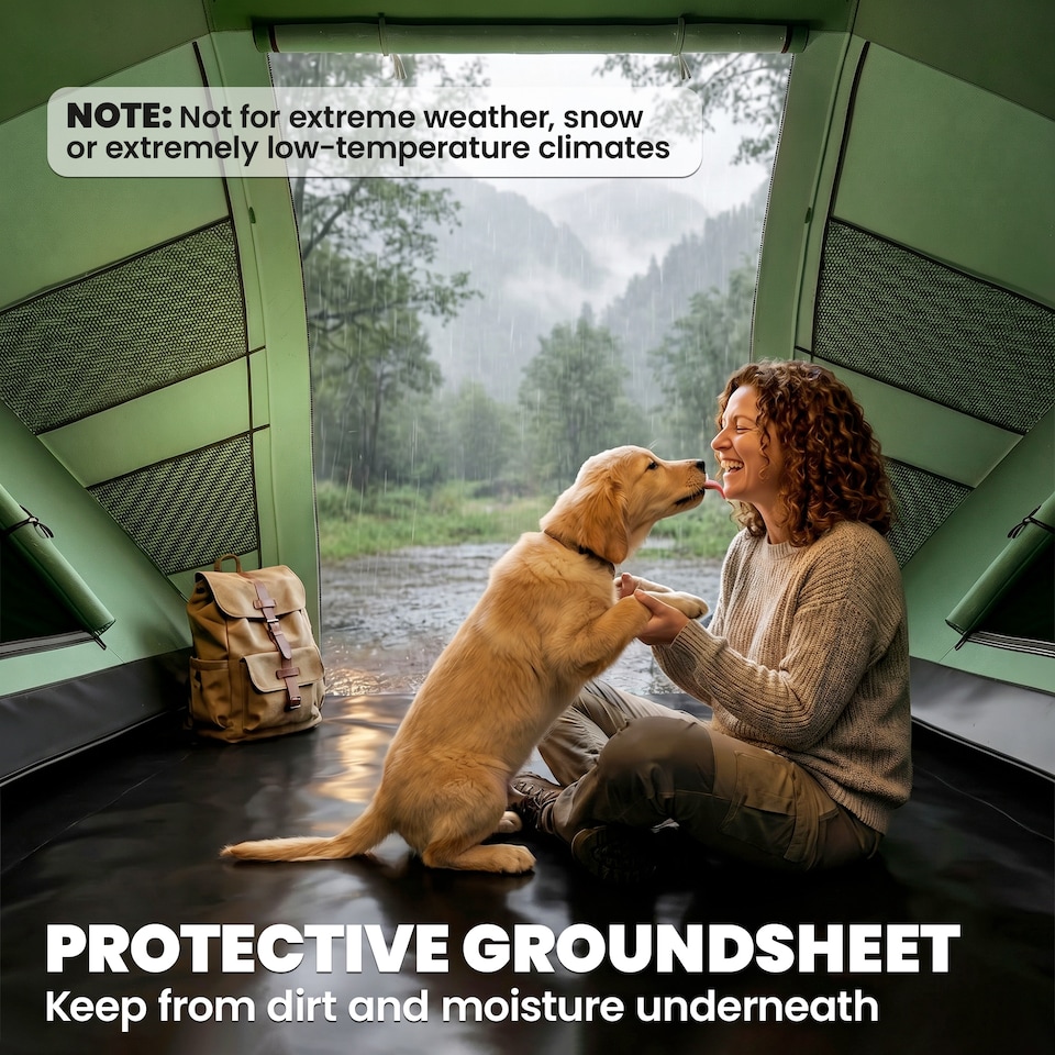 image 1 of Outsunny 4 Person Camping Tent Dome Family Travel Group Hiking Room Fishing