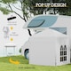 image 7 of Outsunny 2mx2m Pop Up Gazebo Party Tent Canopy Marquee with Storage Bag White