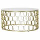 image 1 of Side table DKD Home Decor 81 x 81 x 42 cm Golden White Plastic Marble Iron N/A