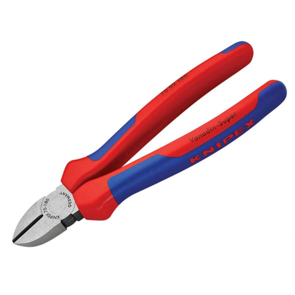 Knipex 70 02 Series Diagonal Cutters, Multi-component Grip - Multi Colour - 180mm