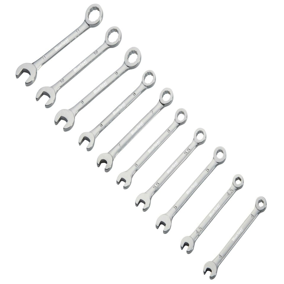 image 1 of Blue Spot Tools - 10 Pce Micro Combination Spanner Set (4-11mm)