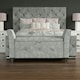 image 4 of Vida Designs Seville Storage Ottoman Bedroom Hallway Chest Bench, Crushed Velvet Silver Silver | Crushed Velvet Silver