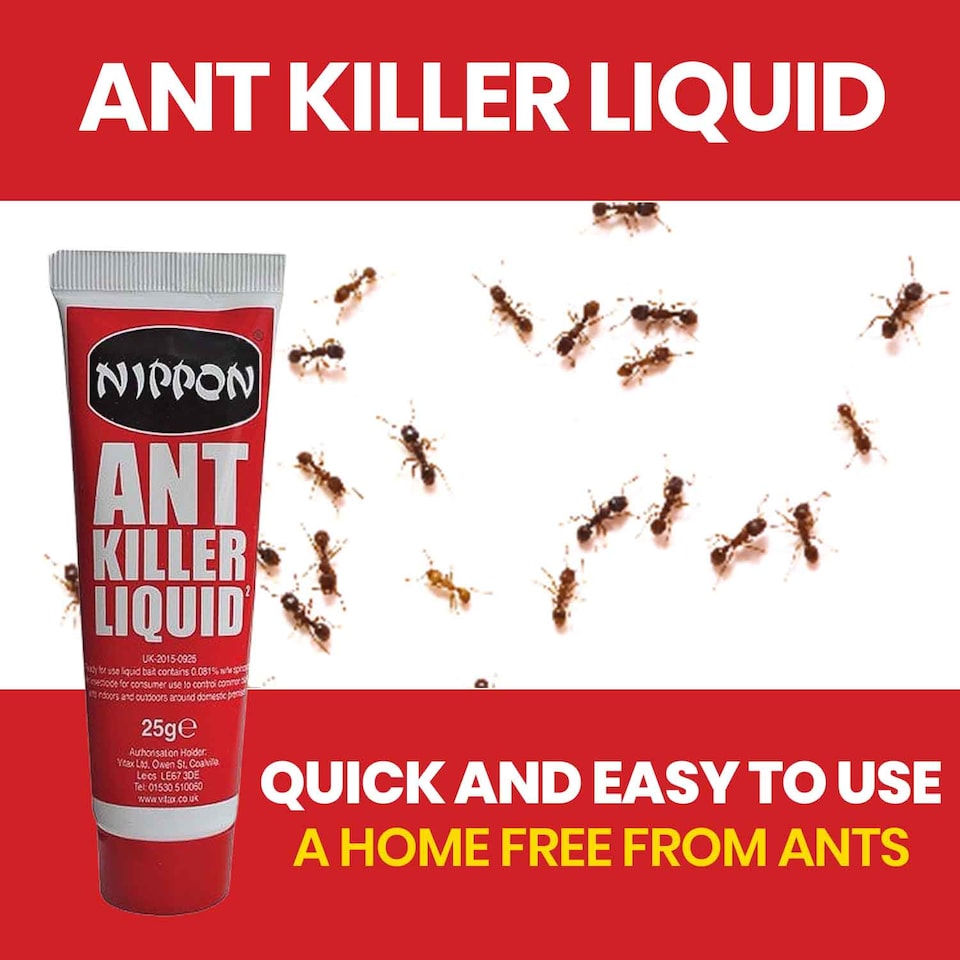 image 1 of Vitax Nippon Ant Control Liquid 25g for Effective Indoor and Outdoor Use to Manage Reduce and Treat Ant Colonies