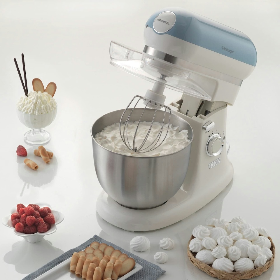 image 1 of Ariete ARPK38 Vintage Retro Jug Blender and Stand Mixer Set Blue
