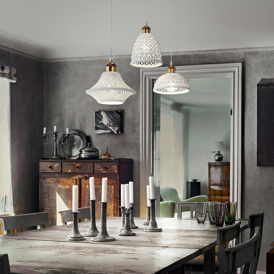 image 1 of Lugano 3 Light Cluster Ceiling Pendant White