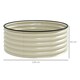 image 5 of Outsunny Galvanised Planter with Gloves, 120 x 120 x 43cm, Cream White Cream