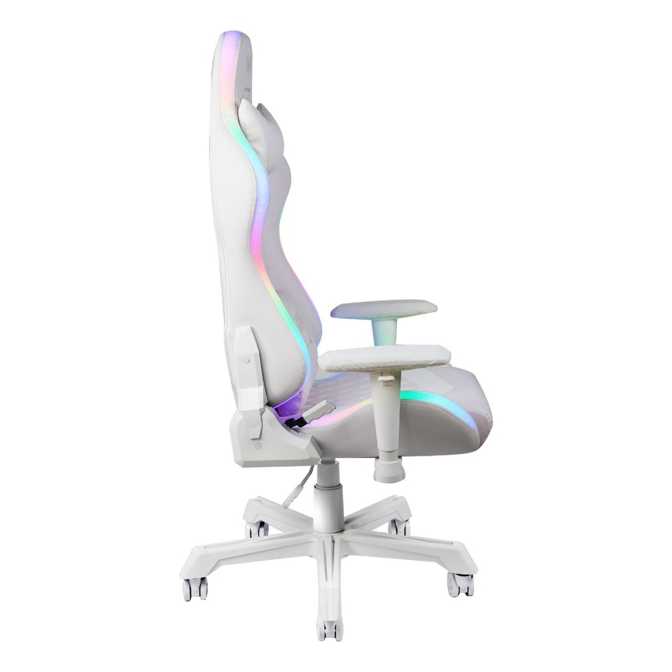 image 1 of Deltaco Gaming DC410 RGB Gaming Chair with RGB Lighting - White