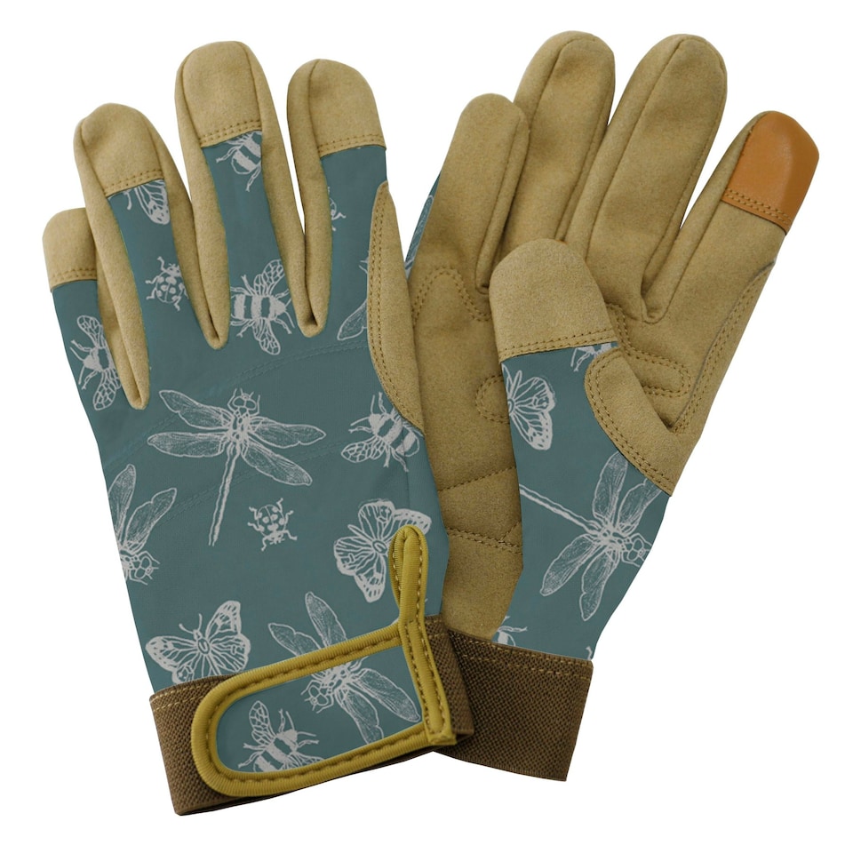 Kent & Stowe Premium Comfort Flutter Bugs Green Gloves Small Green