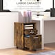 image 7 of Vinsetto Mobile File Cabinet Lockable Storage Unit Cupboard for A4 Letter Home Filing Furniture for Office, Bedroom and Living Room, 39x40x65cm, Rustic Brown