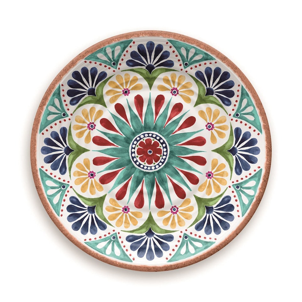 image 1 of Rio Medallion Melamine Dinner Plates - Set of 5 | Multi