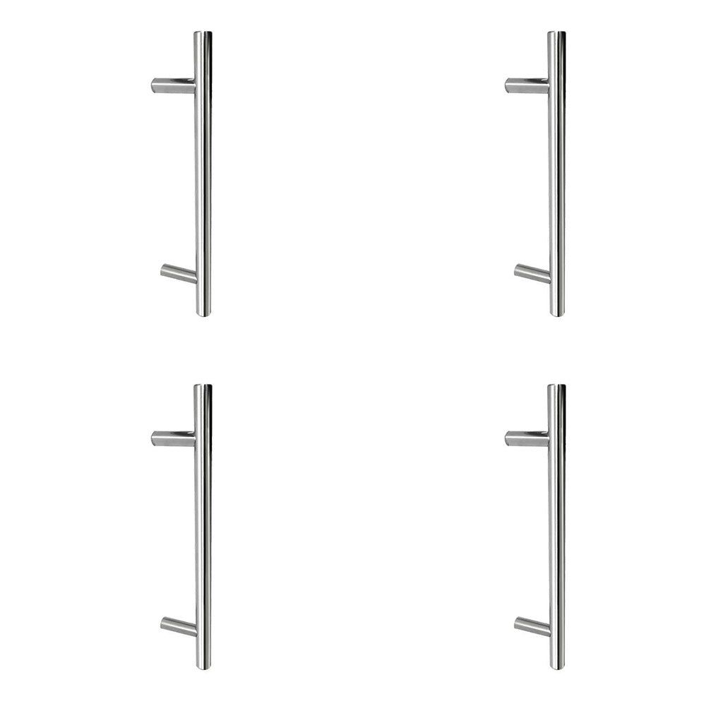 4 PACK Premium Satin Stainless Steel Pull Handle - 25mm B/T Fixing, 600x25x450mm - Door Handle