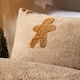 image 4 of OHS Tufted Gingerbread Man Teddy Sherpa Fleece Duvet Cover Set - Natural Brown | Natural | King
