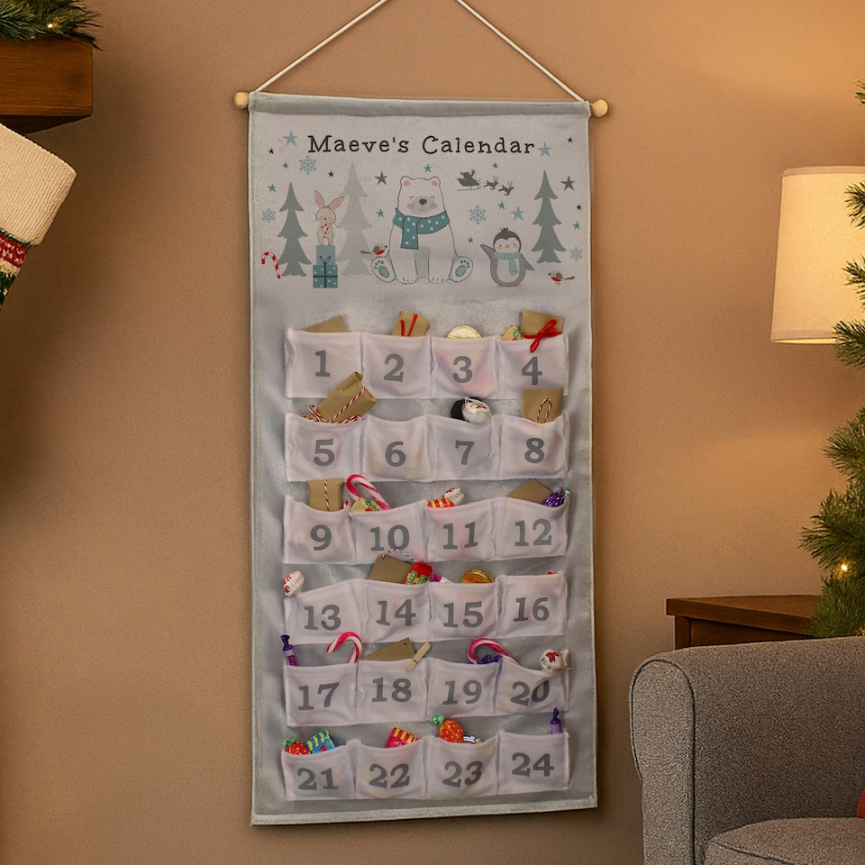 image 1 of Personalised Polar Bear Advent Calendar