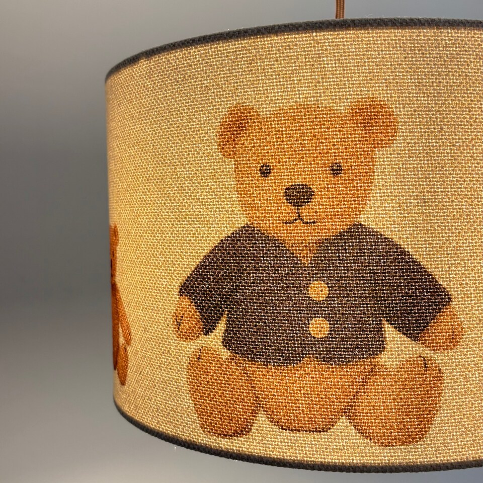 image 1 of CGC Blake 45cm Oatmeal Linen Teddy Bear Children's Lampshade