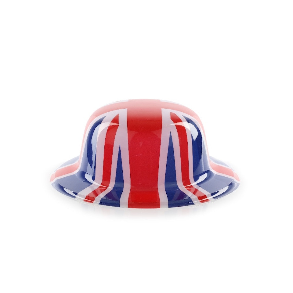 image 1 of Wearable Union Jack Cape, Soft Top Hat & Bow Tie Blue | One Size