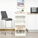 image 6 of HOMCOM Bar Table Coffee Table Kitchen Dining Table with 4-Tier Shelf Natural